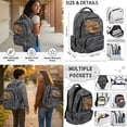 thumbnail image 2 of Xoenoiee Excavator Paint Splatter Print 6pcs Kids Backpack School Bag for Boys Elementary Primary Bookbag with Lunch Box Pencil Case Water Bottle Sleeve Bookmark Keychain 6 In 1 Casual Daypack, 2 of 7