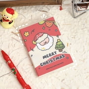 Dvkptbk Christmas Notebook Cute 62 Pages Per Notebook Portable Pocket Notebook Student Mini Cartoons Notebook Suitable for Students and Daily Notes Christmas Decorations