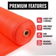 thumbnail image 2 of SEALTECH Heavy Duty Safety Debris Netting Rolls - Fire Retardant,1/4” Mesh roll, for Scaffold Enclosure, Visibility Barrier, for Construction & Agricultural Use. (Orange-5 ft X 50 ft), 2 of 7