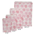 thumbnail image 4 of 200 Qty 8.5" x 11" Decorative Flat Paper Gift Bags - Pink Flower Pattern on White Bags - for Sales/Treats/Parties Cookies/Gifts - N'icePackaging, 4 of 7