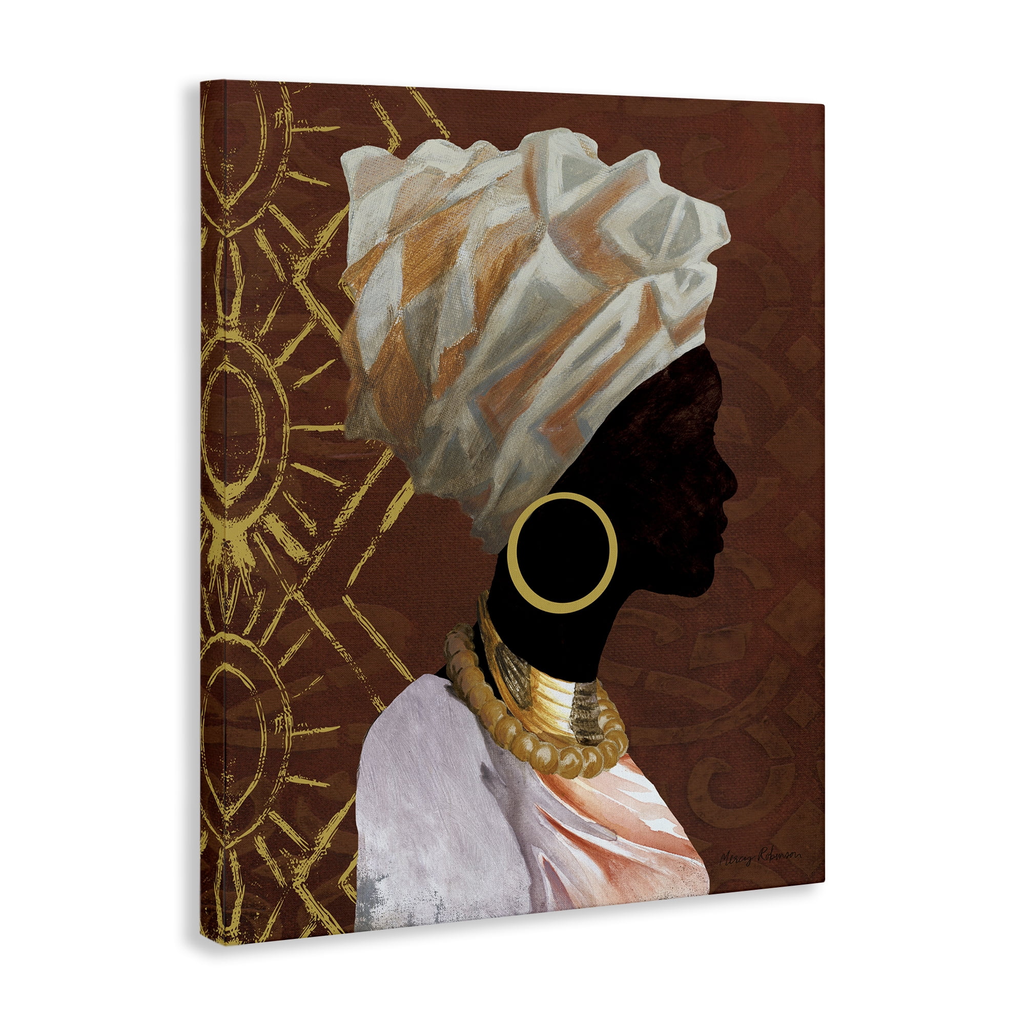 Stupell Industries Traditional Portrait of Woman Novelty Painting Gallery Wrapped Canvas Art Print Wall Art, 16 x 20