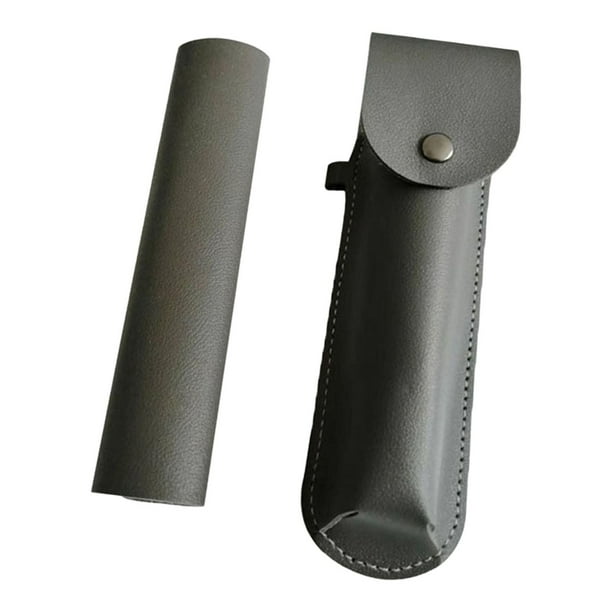 Funda de PU resistente para taladro manual, estuche de cuero para herramientas de bushcrafting y camping. Negro