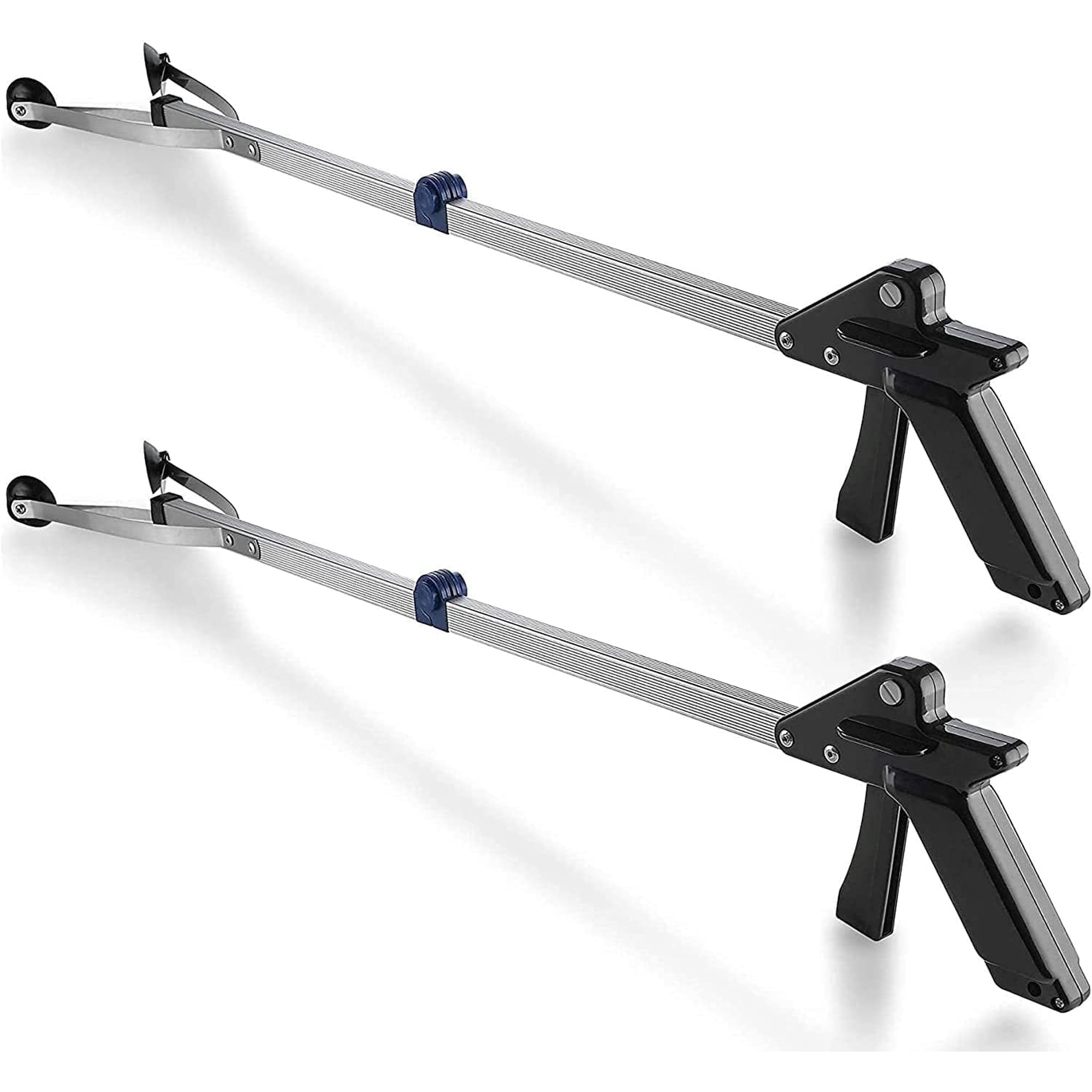 MEDca Reacher Grabber Tool 2-P/K Grabber Reaching Aids Picker Upper Tool Aluminum and Plastic - Black