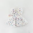 thumbnail image 6 of XIMIN Girls Birthday Party Dress Butterfly Daisy Polka Dots Embroidery Princess Confetti Tulle Wedding Pageant Evening Gown for Newborn Photography Props (0-3 Months, White), 6 of 7