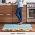 thumbnail image 5 of Beach Coastal Door Mat&nbsp;Indoor Outdoor Entrance,Non Slip Small Rug for Kitchen Bathroom Entryway Rug,Summer Seaside Shell Starfish Nautical Washable Doormat Floor Mat 16x24 Inch, 5 of 8
