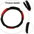 thumbnail image 3 of 38Cm Car Steering Wheel Cover Anti-Slip Sandwich Sport Type Protector Breathable Black&Red, 3 of 10