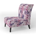 thumbnail image 3 of Designart "Purple Springtime Bloom III" Chaise d'Appoint Florale Rose - Fauteuil de Cottage pour Salon, 3 of 7