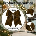 thumbnail image 2 of 15 Pcs Velvet Bows for Christmas Tree - 6 Inch Vintage Velvet Ribbon Christmas Bows for Gift Wrapping Xmas Tree Topper Bow Ornaments for Garland Wreath Bows Decor (Brown), 2 of 12