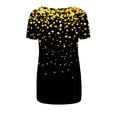 thumbnail image 5 of ICHUANYI Clearance Fashion Woman Causal Round Neck Printing Blouse Short Sleeve T-Shirt Summer Tops(Black, S) ICHUANYI WER2023081016942, 5 of 5