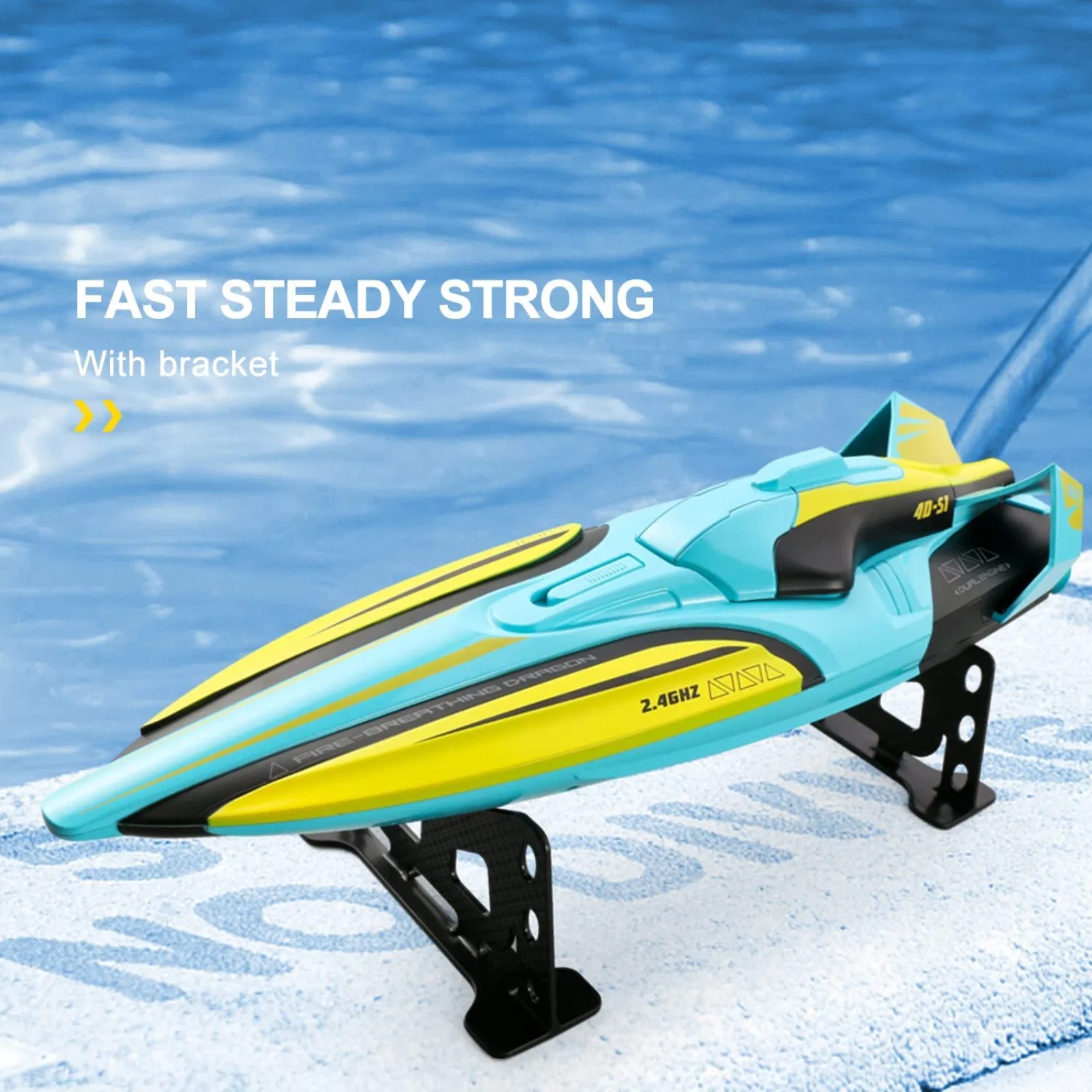 Remote-controlled rowing boats, remote-controlled boats, 2.4Hz, with automatic righting function and low battery indication function