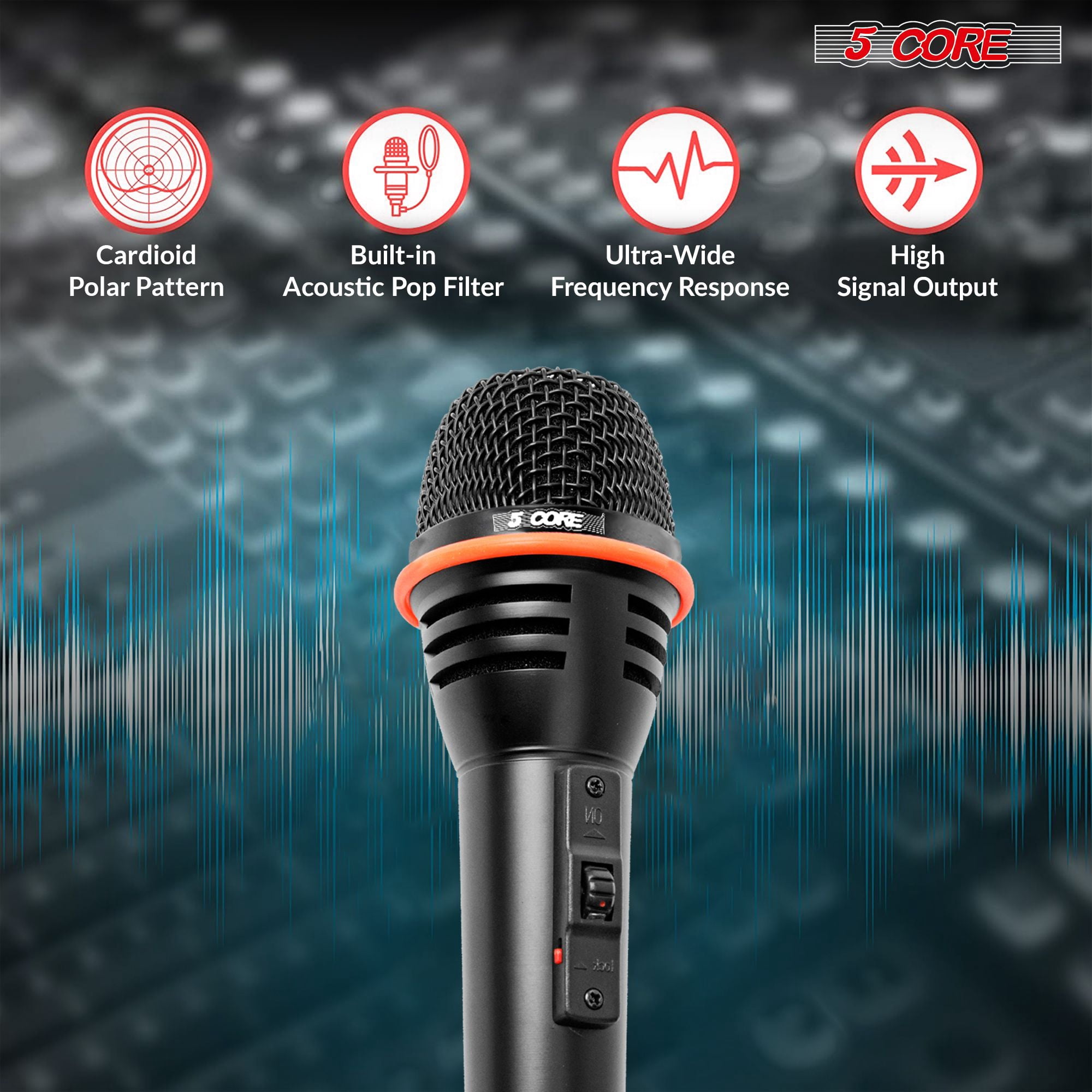 Microphone Dynamic Mic Karaoke Singing Studio XLR Mics Handheld Microfono