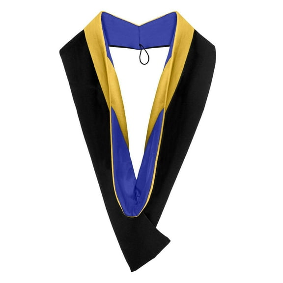 Endea Graduation Bachelors Hood For Science, Mathematics, Political Science - Gold/Royal Blue/Gold