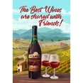 thumbnail image 2 of America Forever The Best Wines are Shared With Friends Summer Garden Flag 12.5 x 18 inches Drink Happy Hour Grapes Funny Vineyard Double Sided Seasonal Yard Outdoor Decorative Rustic Garden Flag, 2 of 5