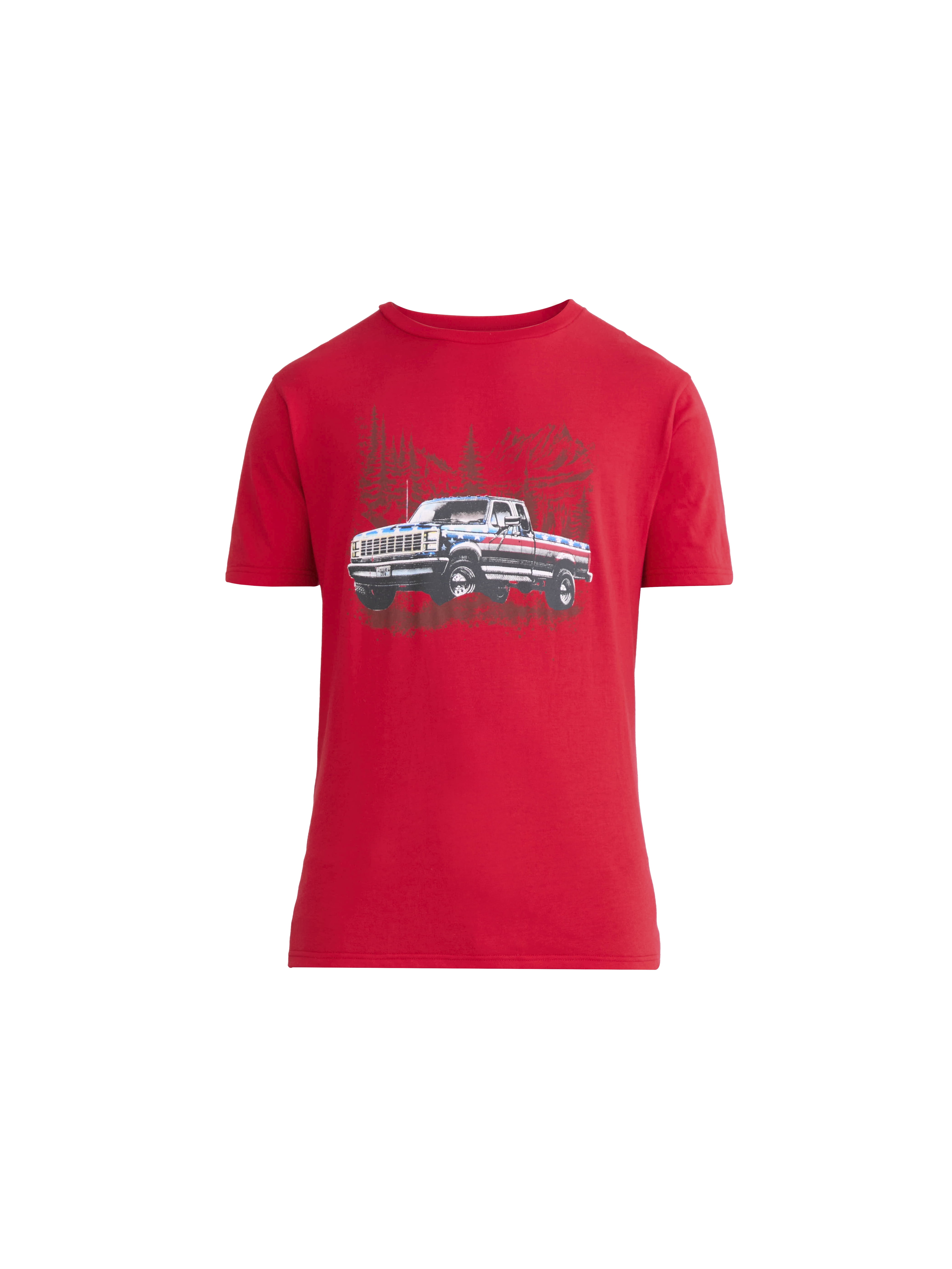 Men’s and Big Men's 4th of July USA Pickup Truck Americana Graphic Tee Shirt by Way to Celebrate, Sizes XS-3XL
