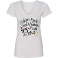 thumbnail image 3 of Inktastic Dance Like Frosty, Shine Like Rudolph, Give Like Santa Women's V-Neck T-Shirt, 3 of 5