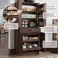 thumbnail image 3 of ChVans Large Kitchen Pantry Cabinet with 3 Drawers & 6 Door Storage Racks, 71" Tall Farmhouse Storage Cabinet with Metal-Reinforced Shelves for Kitchen Dining Room Living Room, 3 of 8