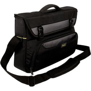 Black Polyurethane Strap Targus City Gear TCG270 Carrying Case (Messenger) for 17.3