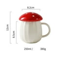 thumbnail image 2 of Mushroom Mug with Lid Coffee Mug Cute Mushroom Tea Cups 201-300ml, 2 of 4