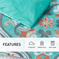 thumbnail image 6 of Degrees of Comfort Boho Bed in a Bag Queen Size, Lattice 8 Piece Complete Comforter Set with Sheet for Teenage Girl, Microfiber Teal Bedding Set with Side Pockets, Matching Decorative Pillow, Aqua, 6 of 14