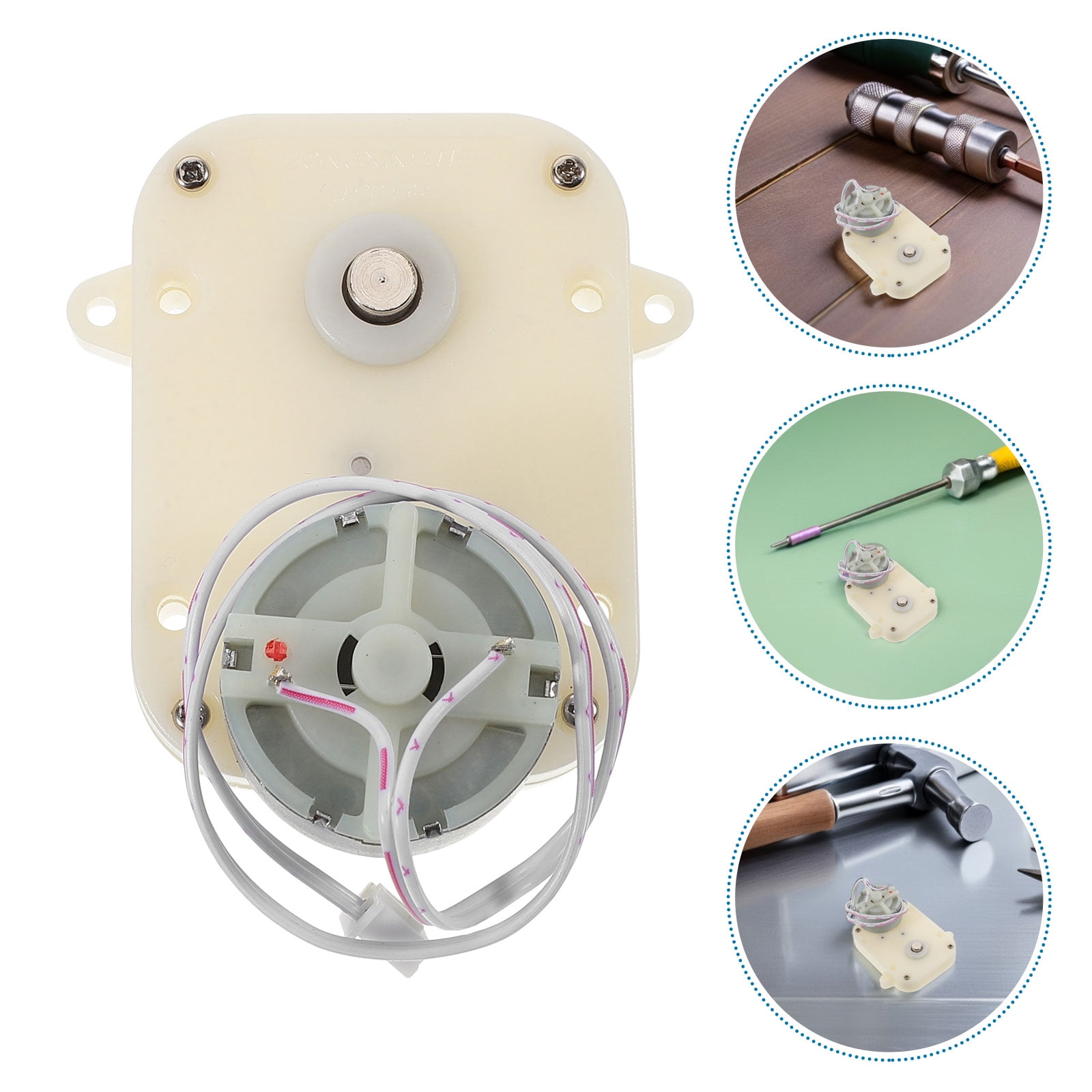 UPOUART 2Pcs White Watch Winder Dc Motor with Low Noise for Automatic Watch Turntable and Replacement Gear Motor