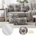 thumbnail image 6 of Pack of 2 Outdoor Pillow Covers 16x16 Inch Waterproof Gray Marble Throw Pillow Covers,Decorative Couch Pillow Case Sham Farmhouse Vintage Abstract Ombre Texture Patio Garden Pillowcases Cushion Cover, 6 of 8