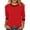 Red, variant on EDFBUYKRS Blouses for Women Puff Long Sleeve V Neck Tunic Tops Boho Dressy Casual Chiffon Shirts S