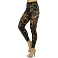 thumbnail image 7 of ToBeInStyle Women's Sheer Floral Lace Footless Tights - Black, 7 of 7