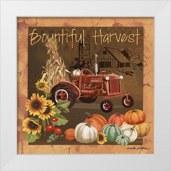Phillips, Anita 15x15 White Modern Wood Framed Museum Art Print Titled - Bountiful Harvest V
