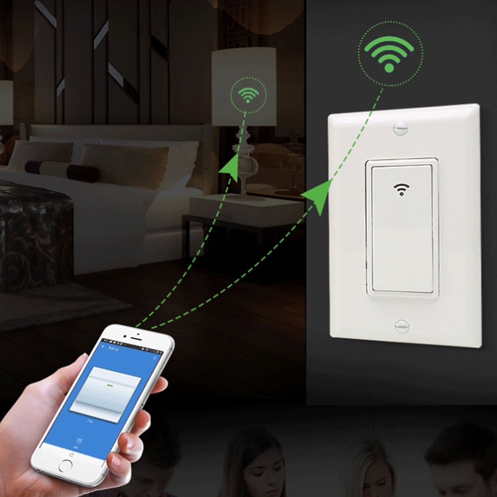 Zerone WiFi Light Timer,1/2/3 Gang Smart WiFi Wall Light Switch Timer