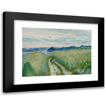 Stanislaw Kamocki 14x11 Black Modern Framed Museum Art Print Titled - Landscape with a Road (circa 1910)