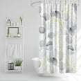thumbnail image 2 of Black Eucalyptus Shower Curtain, Abstract Black and Gold Spring Botanical Shower Curtain Set with Hooks Waterproof Fabric Watercolor Plant Leaves Bathroom Decor, 72x72 Inch, 2 of 6