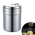 thumbnail image 2 of 1Pc Stainless Steel Salt and Pepper Shakers Bottle, Seasoning Spice Shaker with Lid, Metal Dredge Shaker for Powder Sugar Cooking Kitchen Baking Home Kitchen Restaurant Use(Silver1,2.28x2.28x3.14"), 2 of 9