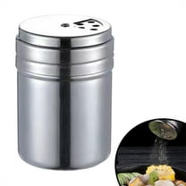 Stainless Steel Spice Shakers, Heavy Duty Salt Sugar Spice Pepper Shaker, Seasoning Cans For Kitchen Cooking and Outdoor Barbecue, 1 Pcs, 3.14x2.28"