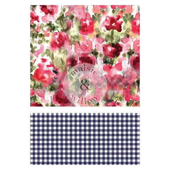 Redesign with Prima 24 Maisie & Willow Transfers - Abstract Romance - 3 sheets - total sheet size 17x24 / rub-ons UPC 655350640538