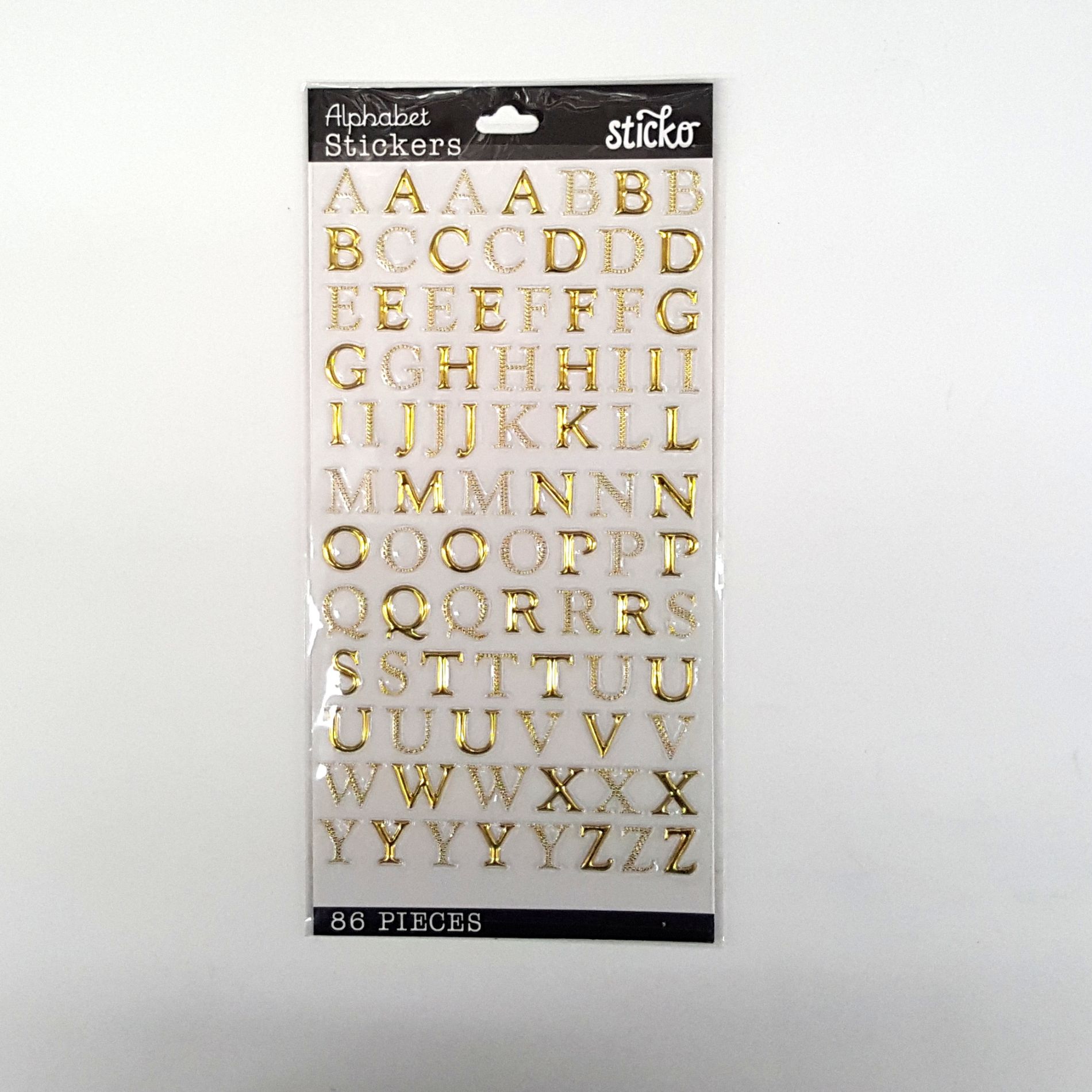 Wilton Small Goudy Gold Foil Alphabet Stickers