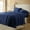 Indigo, variant on 4 Pcs Cooling Bed Sheets Set with 16" Deep Pocket, Luxury Soft King Sheets, Ivory