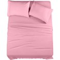 thumbnail image 1 of Juego de sábanas Utopia Bedding King de microfibra cepillada rosa, 4 unidades, 1 of 8