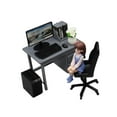 thumbnail image 1 of Miniatura de mesa y silla de oficina, juguete de simulación, modelo educativo, juguete creativo para niños, decoración de casa de muñecas, simulación muñeca de flores gris, 1 of 8