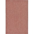 thumbnail image 1 of Unique Loom Solide Collection Casual Transitionnel Tapis d'Intérieur et d'Extérieur, 6' x 9', Rouille Rouge/terracotta, 1 of 1
