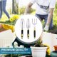 thumbnail image 5 of Juego de herramientas de jardín, kit de jardinería resistente de aluminio fundido de 3 piezas que incluye paleta de mano, paleta de trasplante y rastrillo de mano cultivador, con mango, 1,23 cp, 5 of 5
