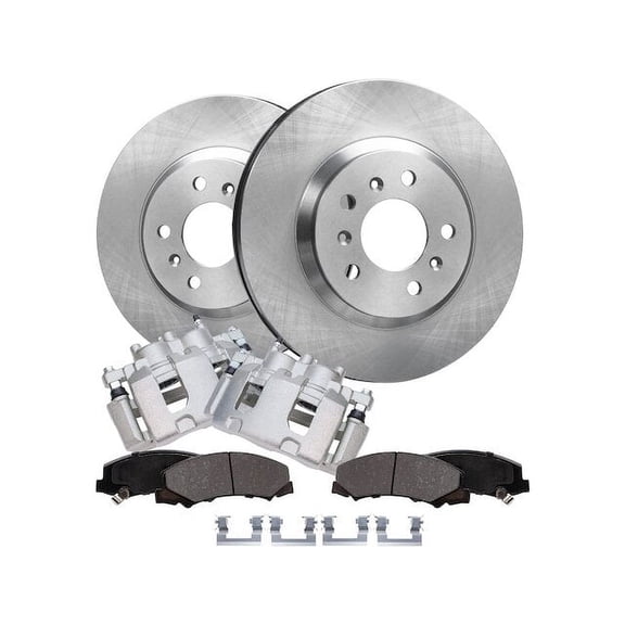 Front Brake Pad Rotor and Caliper Set - Compatible with 2006 - 2013 Chevy Impala 2007 2008 2009 2010 2011 2012