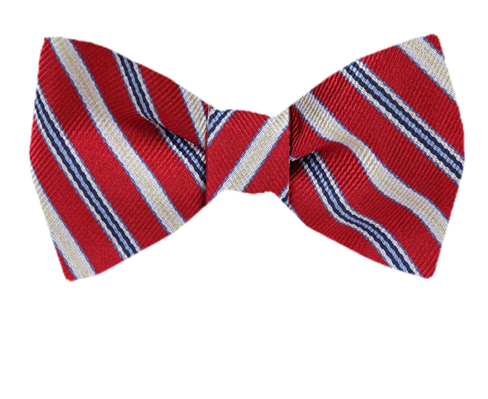 Men's Red and Burgundy Silk Self Tie Bowtie Tie Yourself Bow Ties