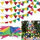thumbnail image 2 of 100M Multicolored Bunting Banner Triangle Flags Nylon Fabric Pennant Festival Outdoor Party Decor, 2 of 5