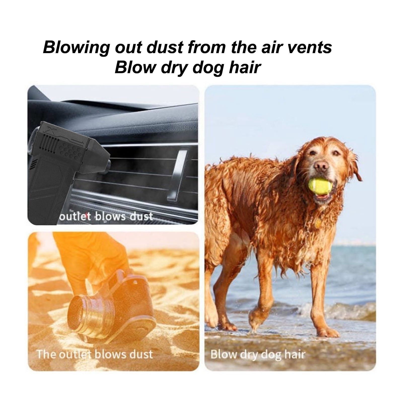 Nieyigj Jet Fan 150000RPM High Speed Brushless Handheld Rechargeable Turbo Violent Fan for Outdoor Camping 16x10x5cm Black Powerful Compressed Air Duster Blower