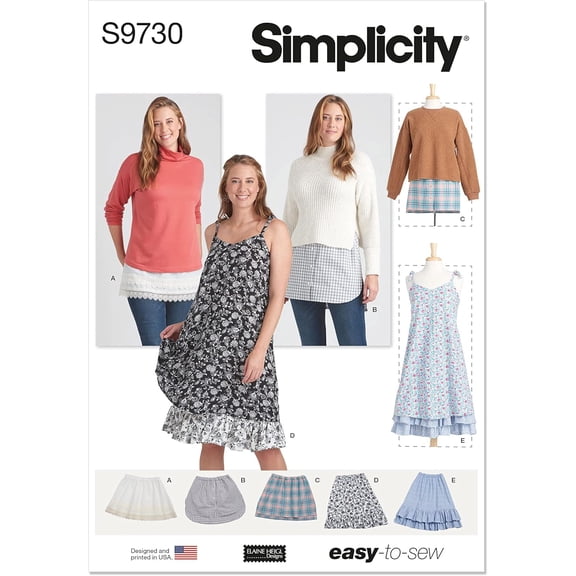 Simplicity Sewing Pattern 9730 Skirts A (S-M-L-XL-XXL)