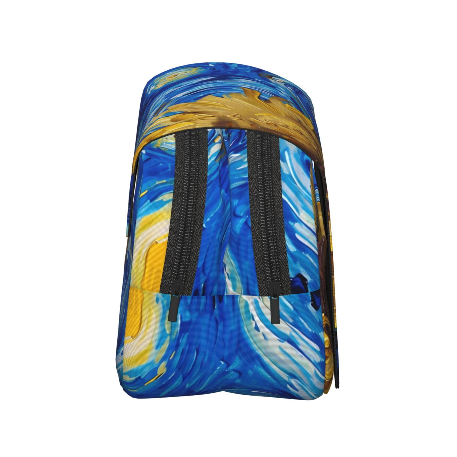Rateoe Whimsical Sunflowers Night Sky Pattern Double Clamshell Pen Case, Storage Organizer with Two Zipper Compartments– Holds Up to 50 Pencils & Pens