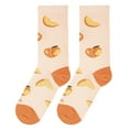 thumbnail image 6 of Cool Socks Peaches Fun Fruit Print Novelty Crew Socks for Women, 6 of 6