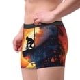 thumbnail image 2 of Uemuo Sunset Surfing Silhouette Pattern Men's Boxer Briefs,Trunk Anti-Chafing,Comfortable, Durable, and Stylish Underwear-, 2 of 9