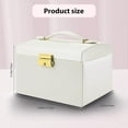 thumbnail image 5 of RUseeN Large Jewelry Boxes for Women Girls, Jewelry Organizer Box, 3 Layers Jewelry Storage Organizer for Earring, Ring, Necklace, Bracelets (White), 5 of 7