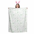 thumbnail image 2 of Throw Blanket Fleece Throw Blanket 40x50in, Happy Easter Egg Farm Rabbit Soft Lightweight Bed Blankets Green Bow Wild Flower Fuzzy Couch Blankets for All Season, 2 of 9